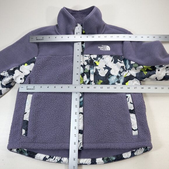 The North Face Girls Fleece Mashup Jacket Lunar Slate XL 14/16 Purple NF0A82TE - Picture 3 of 10
